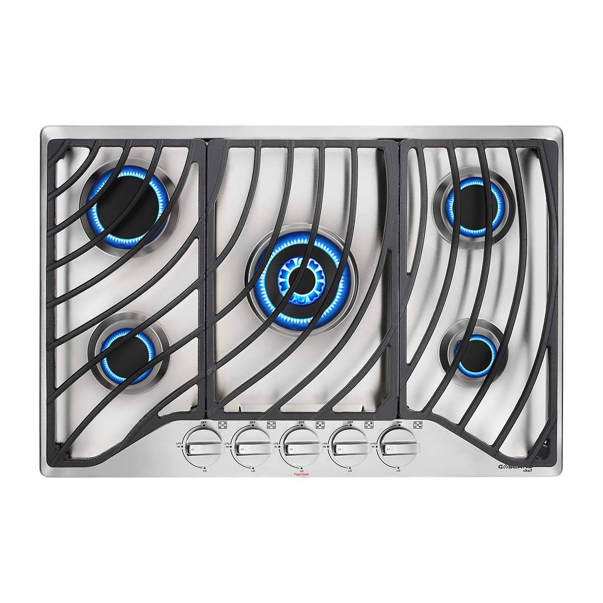 30x22 Built-in Gas Cooktop with 5 Sealed Burner L6313