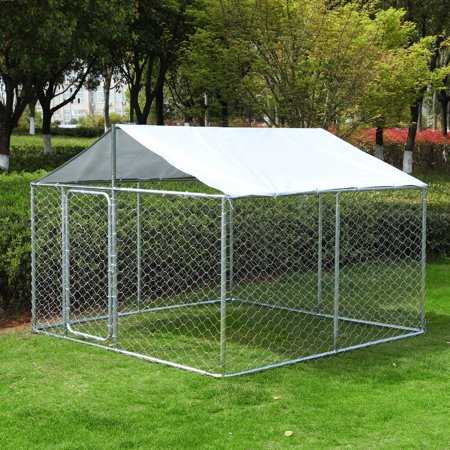 Black Outdoor Dog Kennel with Waterproof Cover T6233