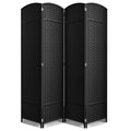 4 Panel 6 ft. Tall Mesh Hand-Woven Room Divider W8835