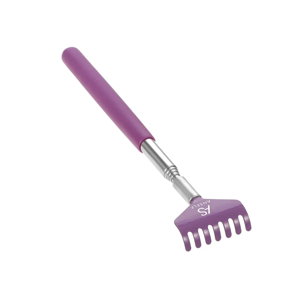 Telescopic Back Scratcher Massager Metal Extendable 5 Section Blue H969