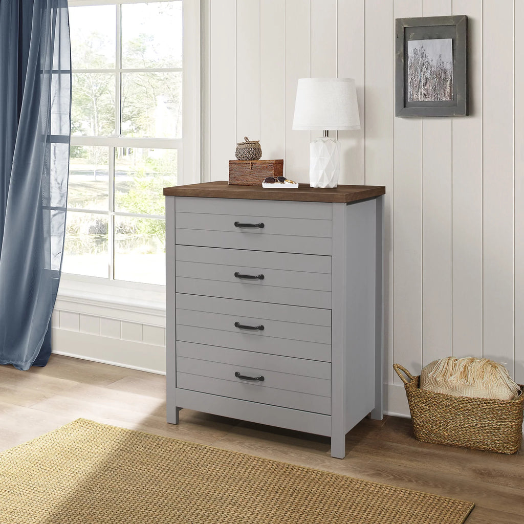 Gray & Oak 4-Drawer Dresser Z46275