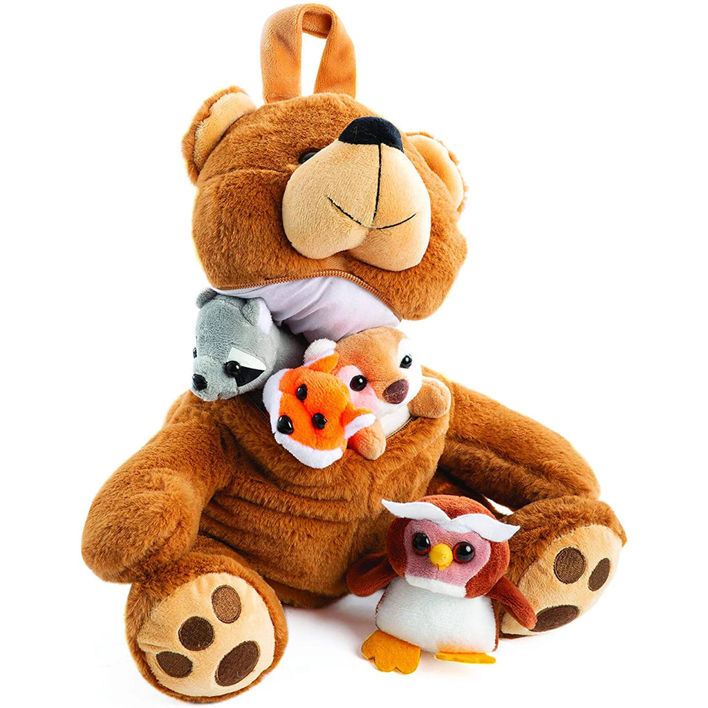 5 Pack Plush Bear Play Set with Sound Toys E3231