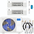 36,000 BTU 2 Zone Ceiling Cassette Ductless Air Conditioner and Heat Pump V634195