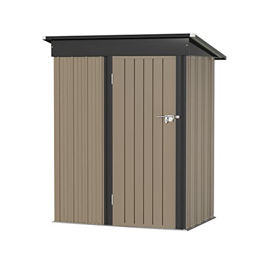 Metal Outdoor Storage Shed 5FT x 3FT Brown N11577