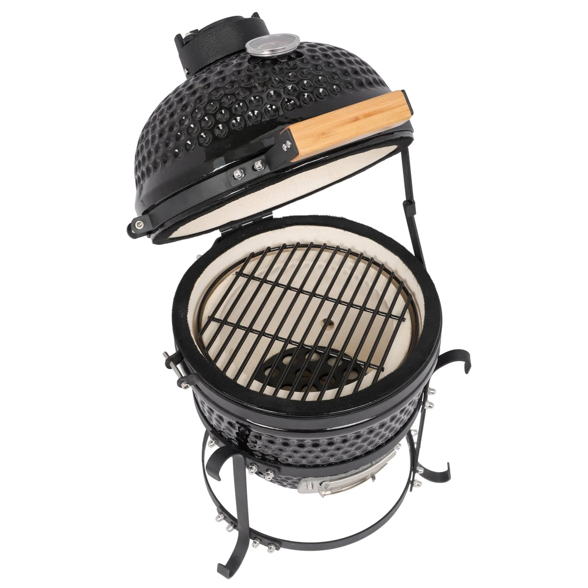 13in Black Ceramic Charcoal BBQ Grill D23073