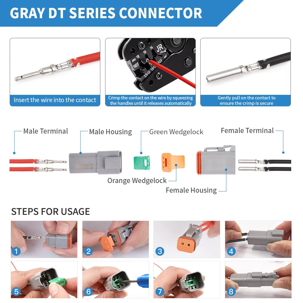416PCS Deutsch Connector Kit with Terminals Removal Tool G898