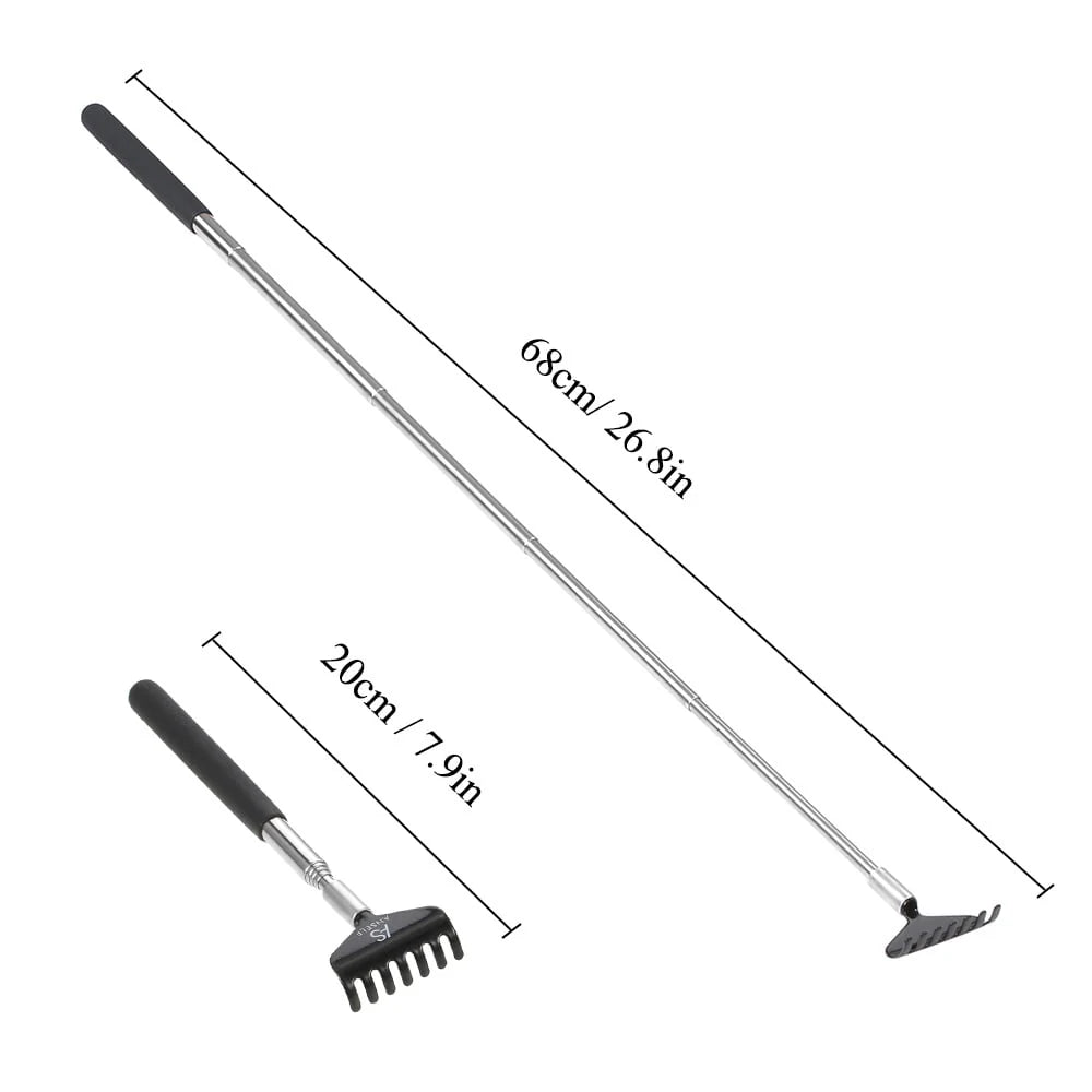 Telescopic Back Scratcher Massager Metal Extendable 5 Section Blue H969