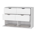 White Manufactured Wood Six Drawer Dresser O3406