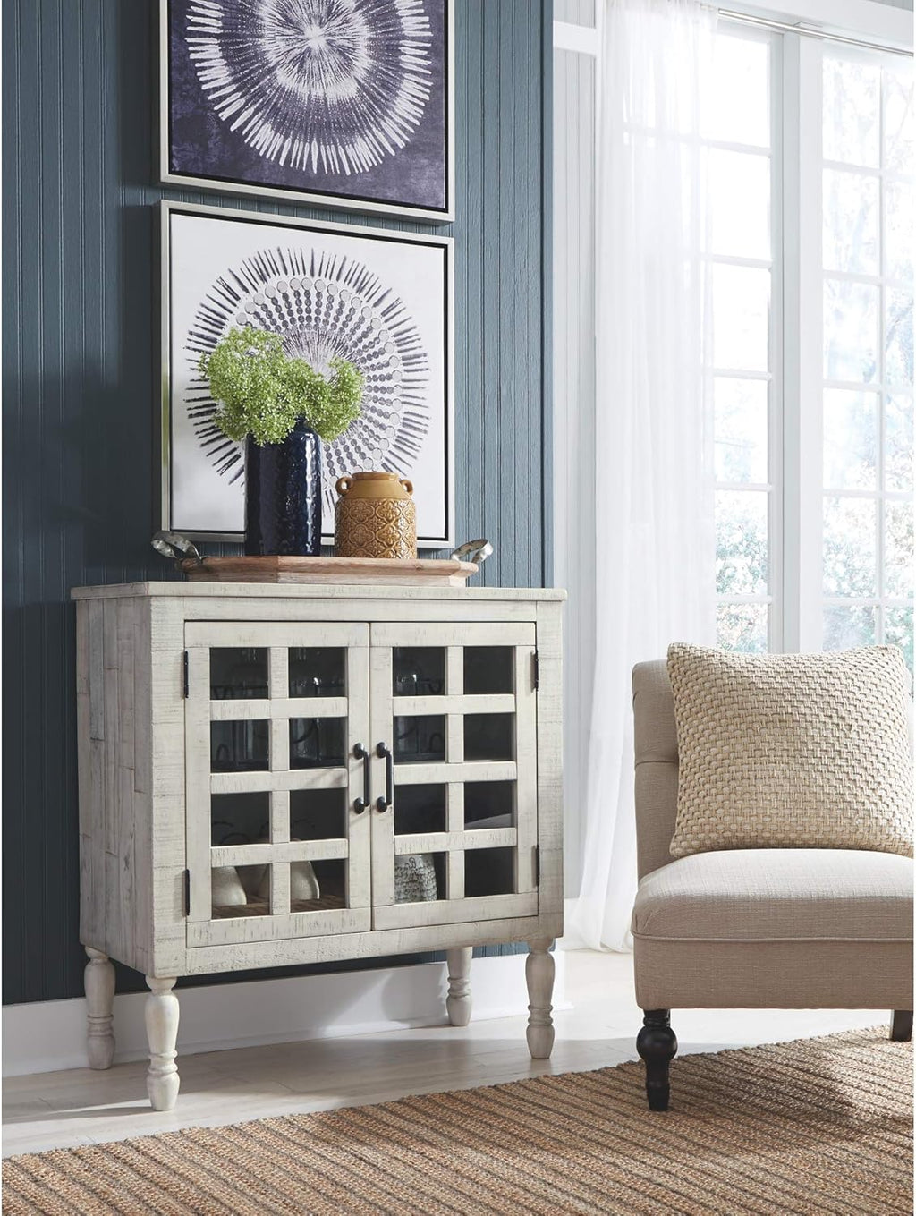 White Accent Cabinet Y9141