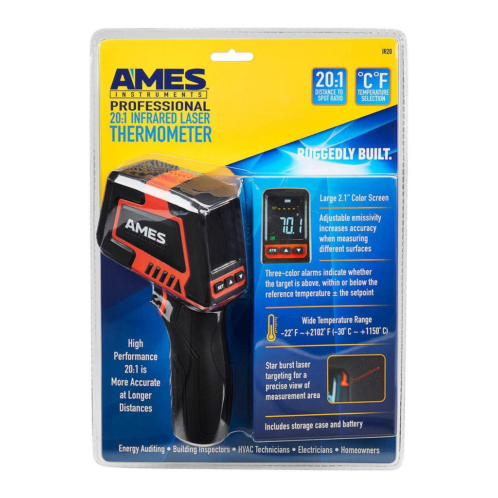 Infrared Laser Thermometer with Color Alarms C51589