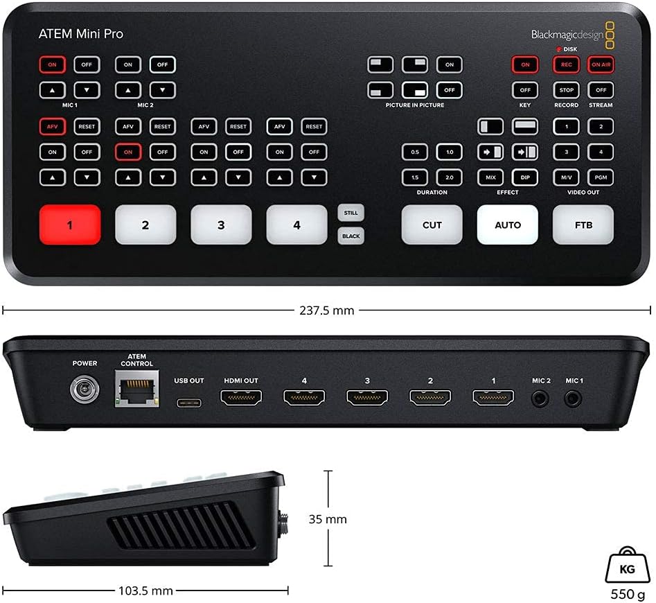 ATEM Mini Pro HDMI Live Stream Switcher J4439