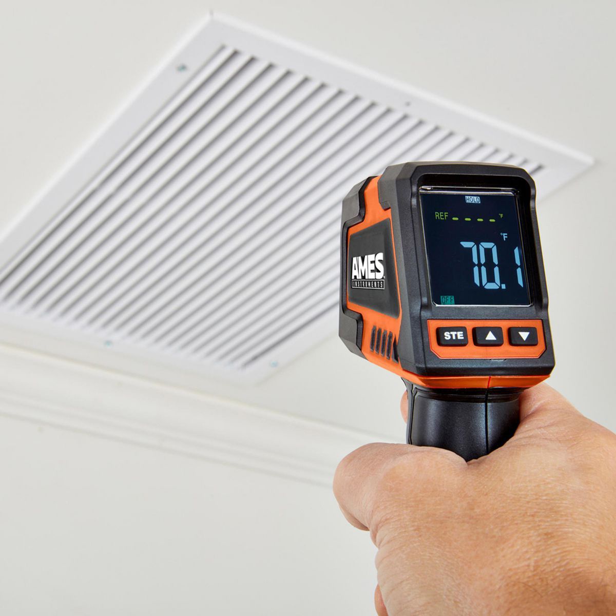 Infrared Laser Thermometer with Color Alarms C51589