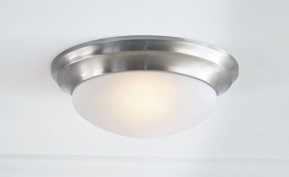 Brushed Nickel Three Light Ceiling Flush Mount J986916