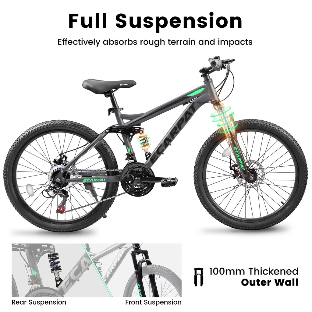 24 inch 21 Speeds High-Carbon Steel Frame Mountain Bike A806034
