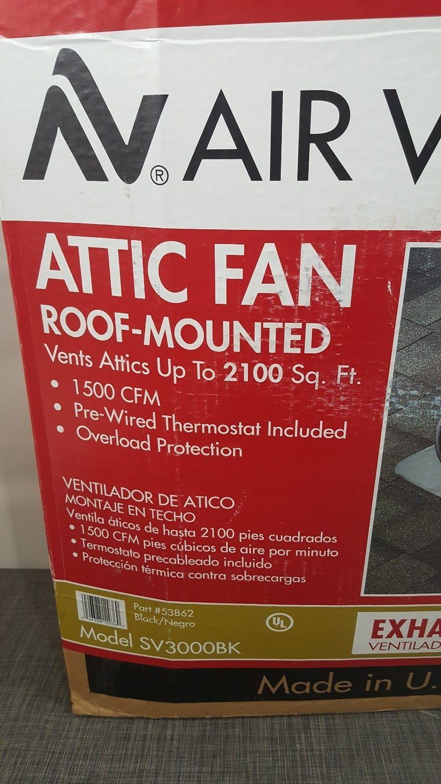 Black Galvanized Steel Electric Power Roof Vent D935730