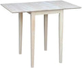 Unfinished Natural Wood Drop Leaf Dining Table R5620