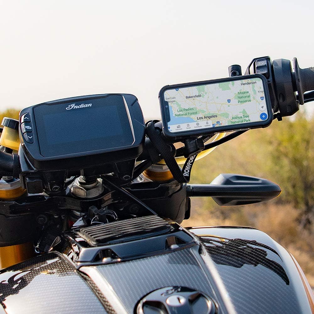 Universal 1” Ball Adapter Motorcycle Phone Mount with Aluminum Lever Lock (Black) I97146