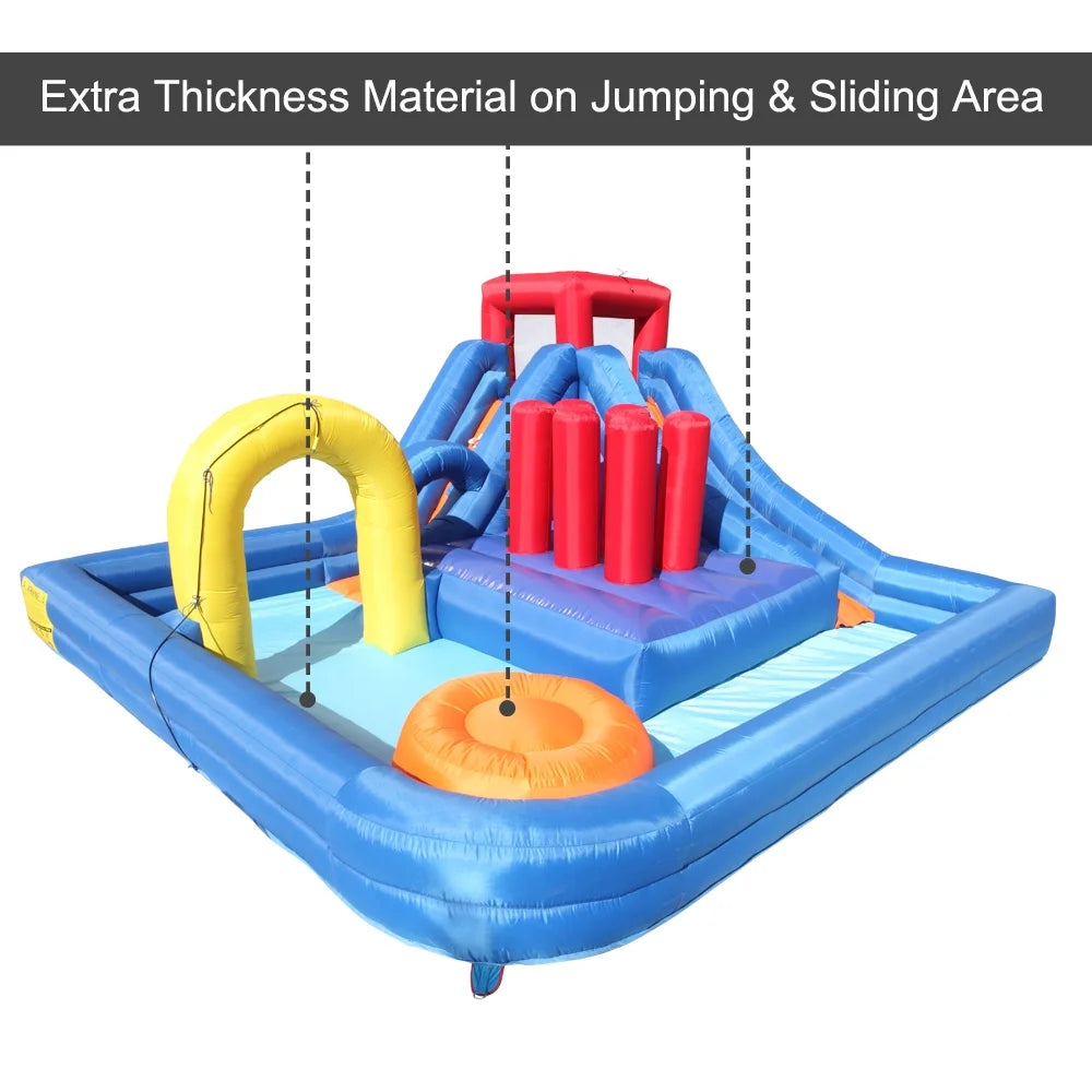 Inflatable Water Slide Bouncy Castle with Pool Area and Climbing Wall O3614