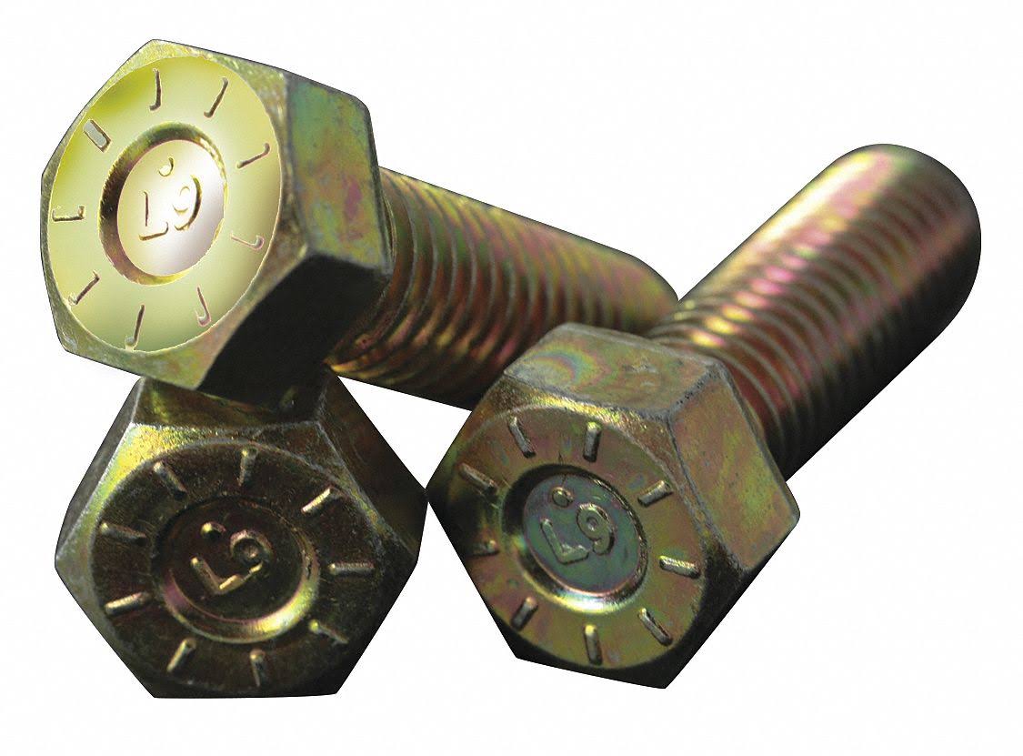 7/8 inch-14 Grade 9 Hex Head Cap Screw, Alloy Steel, Pk 15 J49873