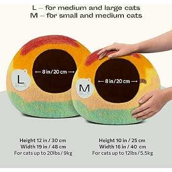 Felt Cat Bed Cave 100% Merino Wool P17064