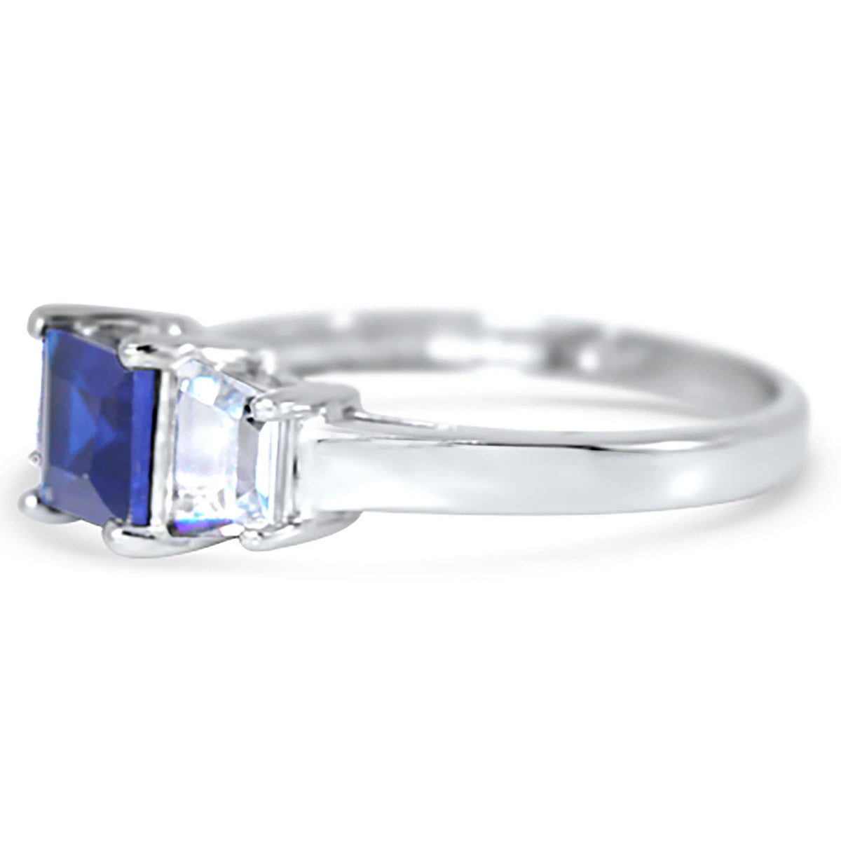 Simulated Blue Sapphire Engagement Ring Size 7 H56184