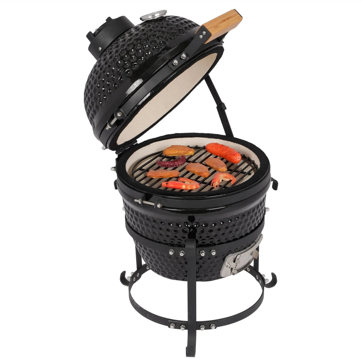 13in Black Ceramic Charcoal BBQ Grill D23073