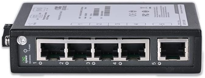 3-Port Unmanaged Industrial Ethernet Switch, Single Mode Dual SC Fiber, Pack of 2 A409595