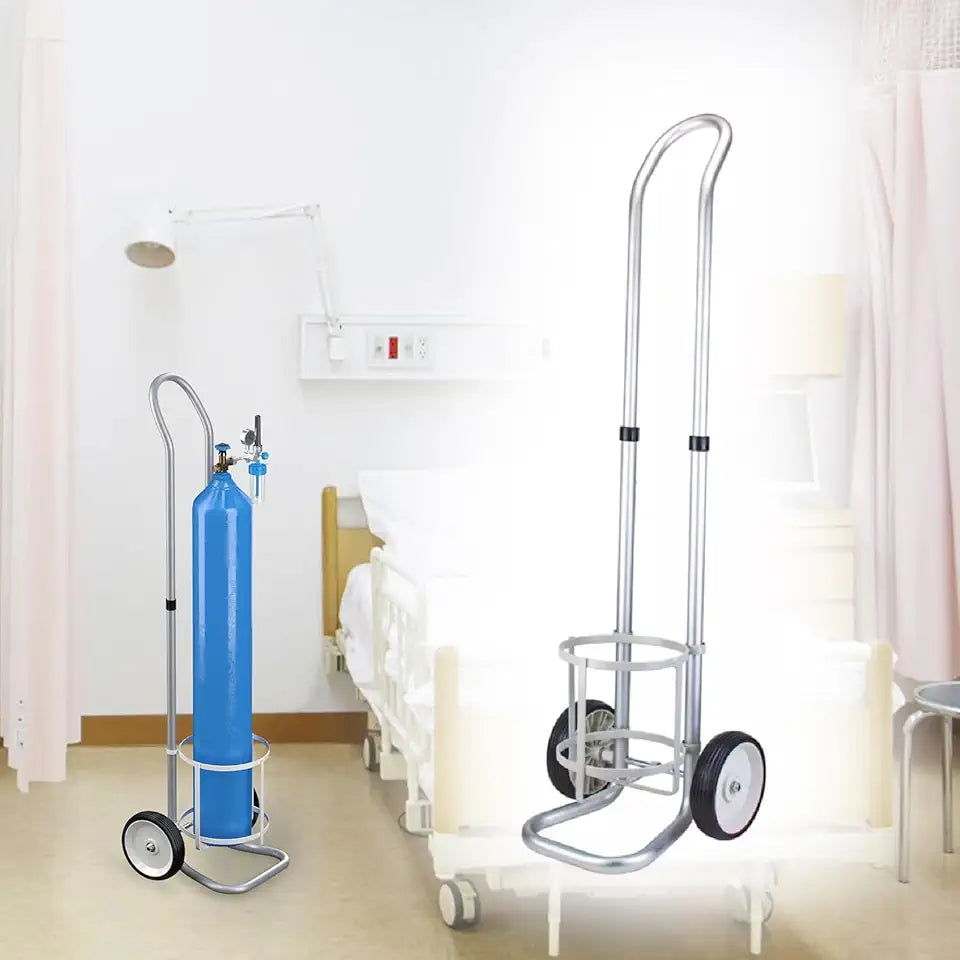 Adjustable Oxygen Tank Cart with Handle A1932