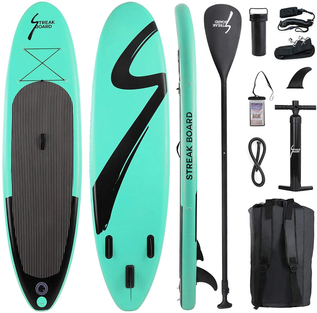 Inflatable Stand Up Paddle Board with Backpack, Leash, Paddle, Hand Pump & Repair Kit U445