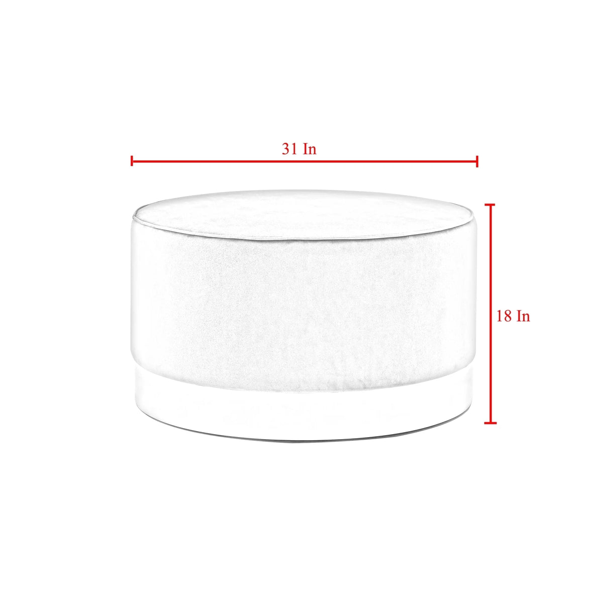 Leather or Velvet Cocktail Ottoman with Chrome or Gold Trim Base R870295