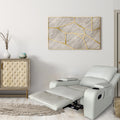 Gray PU Leather Recliner Chair with Storage B5613