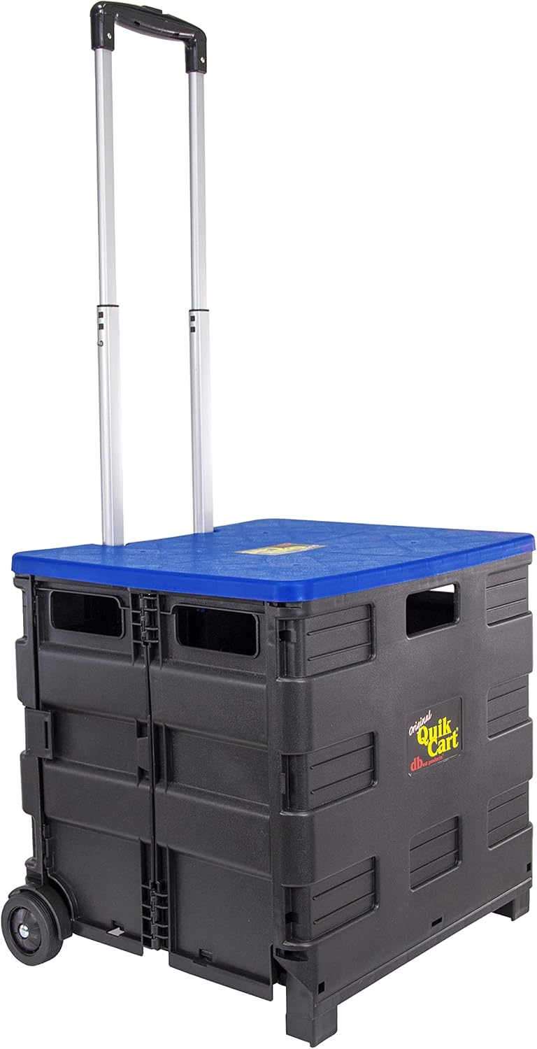 Black Heavy Duty Collapsible Utility Cart with Seat K85999