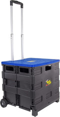 Black Heavy Duty Collapsible Utility Cart with Seat K85999