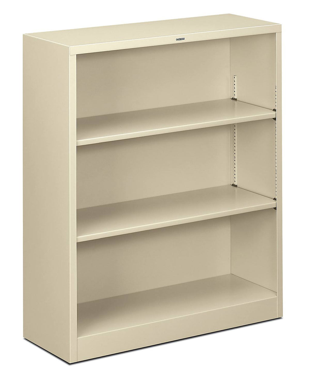 Metal Bookcase Three-Shelf Putty V21788
