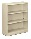 Metal Bookcase Three-Shelf Putty V21788