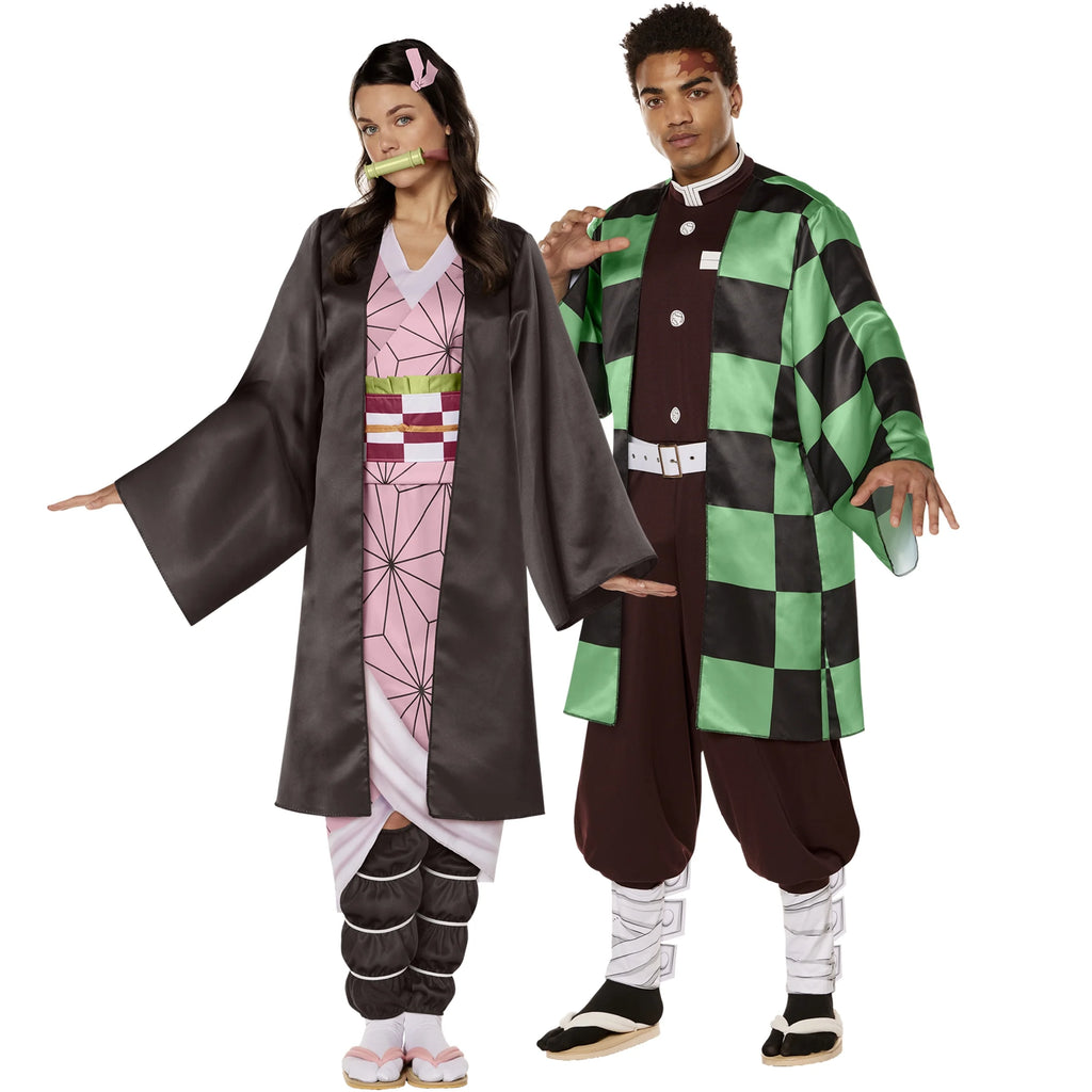 Demon Slayer Tanjiro Halloween Costume Male Adult Multi-Color N95833
