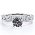 18K White Gold Plated Bridal Set O3651