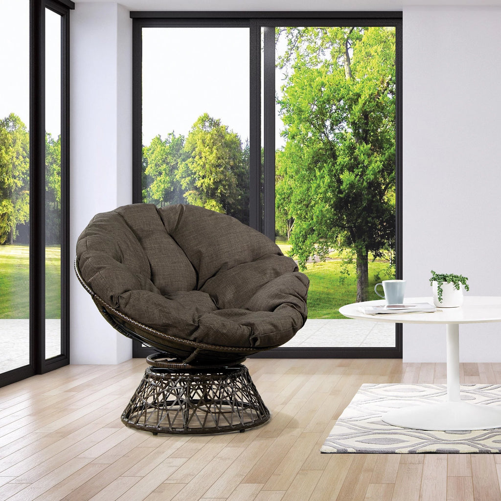 Brown Papasan Chair with Round Cushion M174367