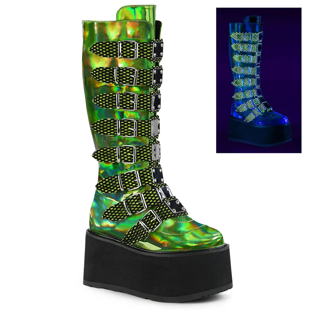 White Vegan Leather Boots F7531