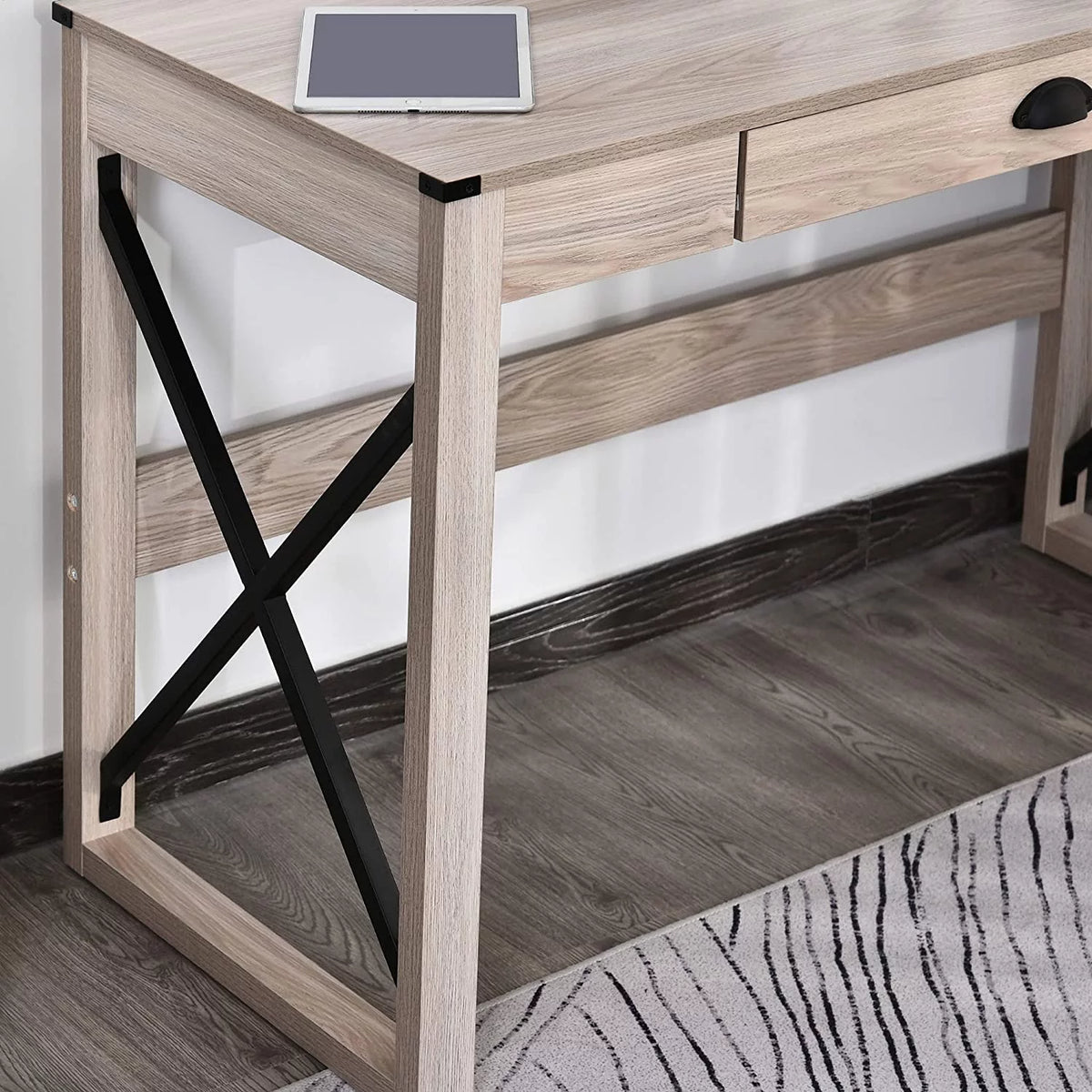 44 inch Rustic Writing Desk with Storage Drawer K401986