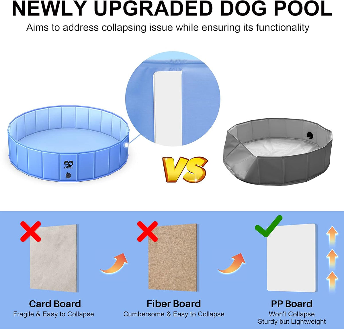 Foldable Dog Swimming Pool 48''x12'' Pack of 2 M613