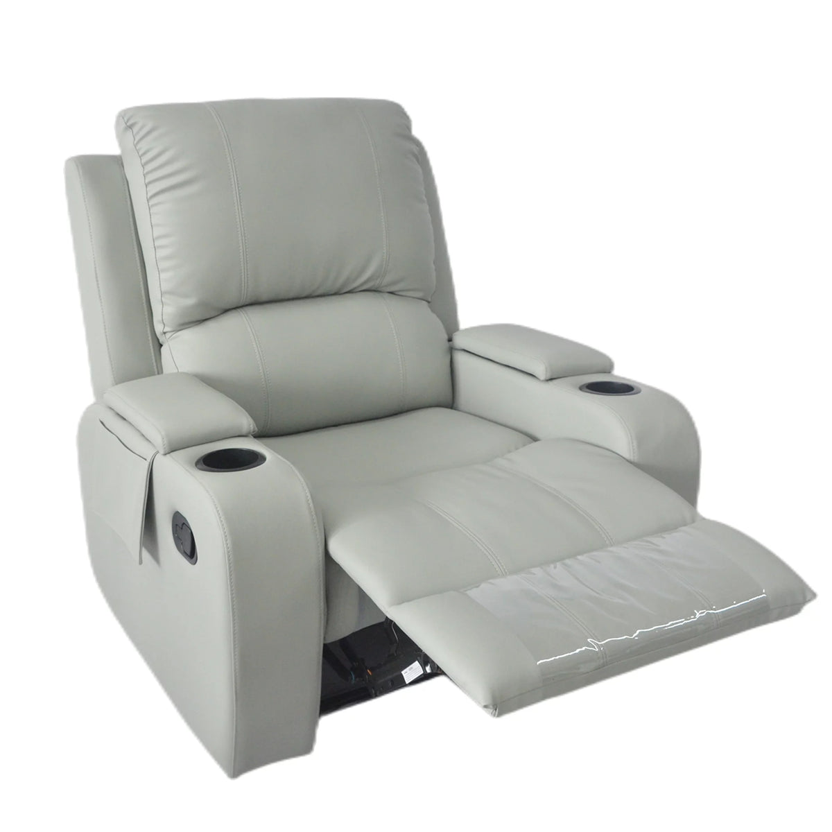 Gray PU Leather Recliner Chair with Storage B5613