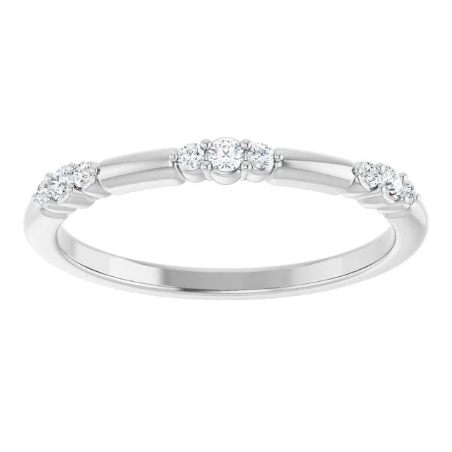 14K White 1/8 CTW Lab-Grown Diamond Stackable Ring B458273