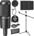 Cardioid Condenser Microphone Bundle with XLR Cable, Pop Filter, Mic Stand, and Acoustic Wedges K583737