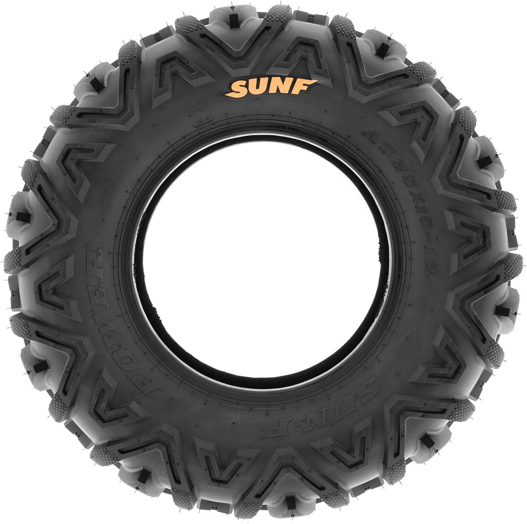 Set of 4 All-Terrain Tire Bundle 25x8-12 Front & 25x11-10 Rear 6 PR Tubeless K1338
