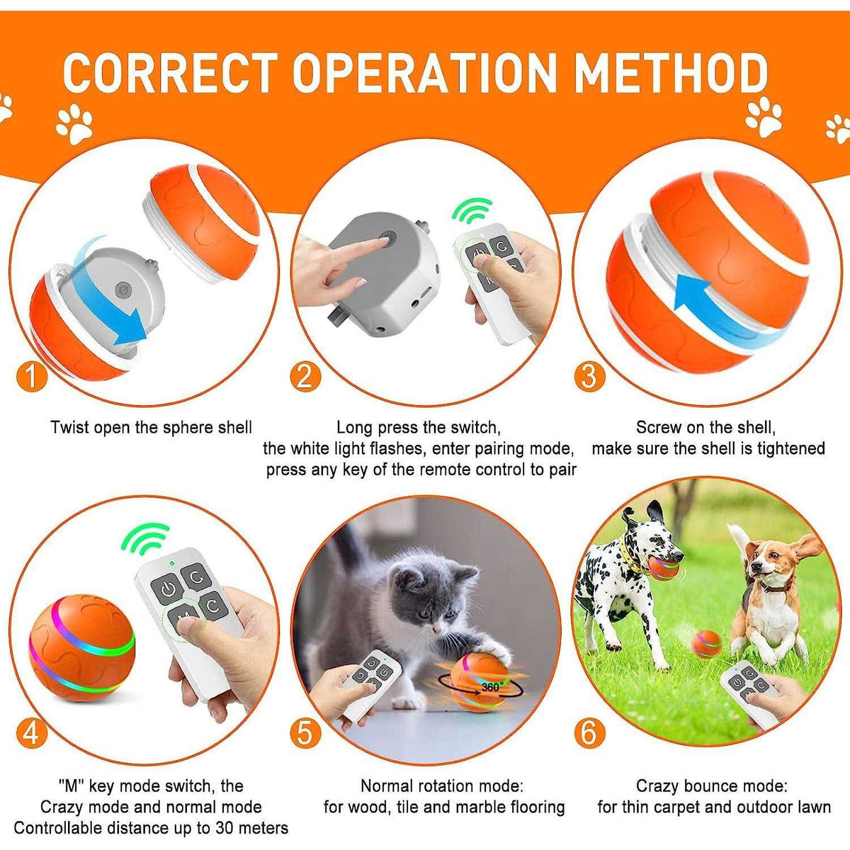 Interactive Dog Toys Peppy Pet Ball Y581229