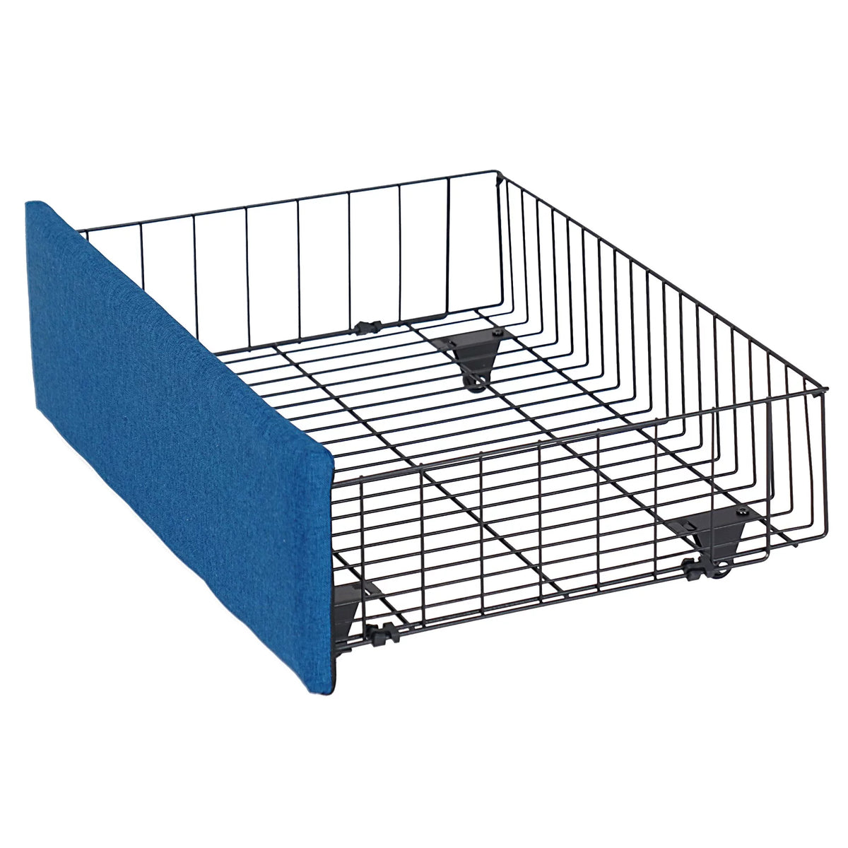 Queen Size Wood Bed Frame with Headboard Blue V773683