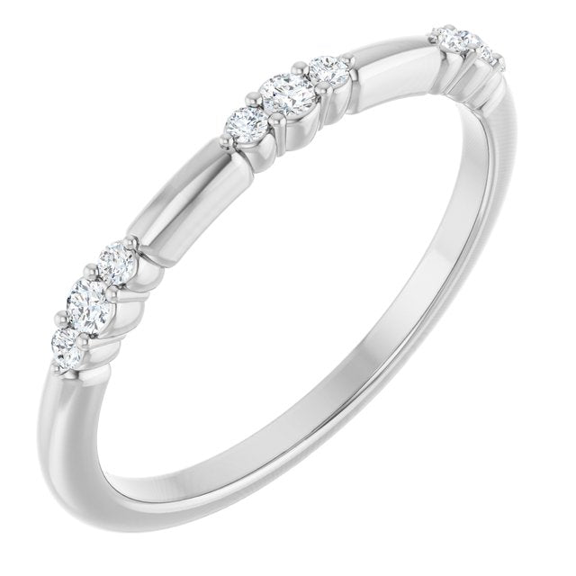 14K White 1/8 CTW Lab-Grown Diamond Stackable Ring B458273