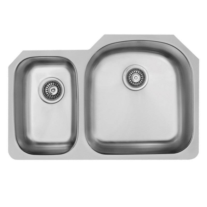 Undermount Stainless Steel Kitchen Sink with Faucet, Two Grids, Two Strainers and Dispenser V272925