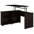 Espresso Oak Corner Bookshelf Desk D69945